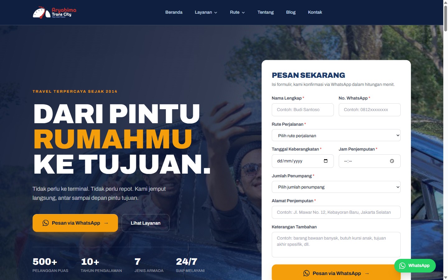 Aryabima Trans City Web